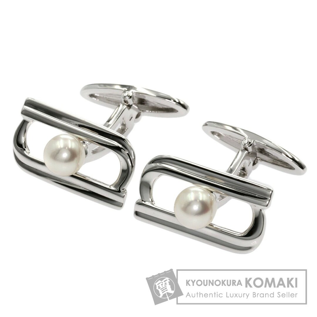 MIKIMOTO(ミキモト)のMIKIMOTO アコヤパール 真珠 カフス SV メンズ メンズのファッション小物(カフリンクス)の商品写真