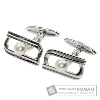 MIKIMOTO アコヤパール 真珠 カフス SV メンズ