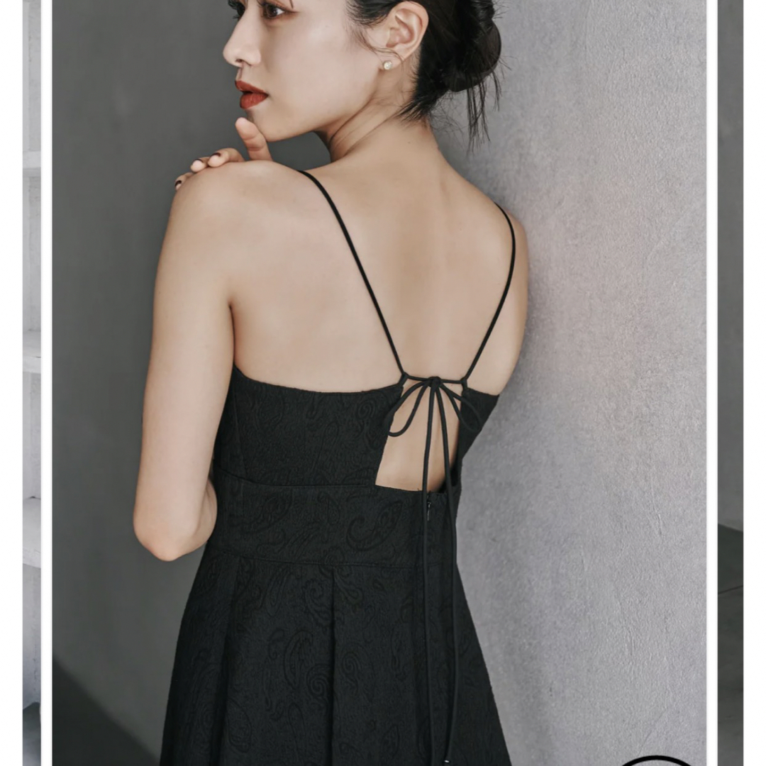 L'AUBE BLANC Open Back Jacquard Dress ワンピース L'AUBE BLANC Open Back Jacquard Dress ワンピース