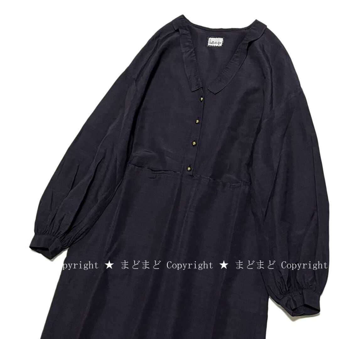 ARTS&SCIENCE(アーツアンドサイエンス)のユーモレスク chelsea collar dress シルク ワンピース 38 レディースのワンピース(ロングワンピース/マキシワンピース)の商品写真