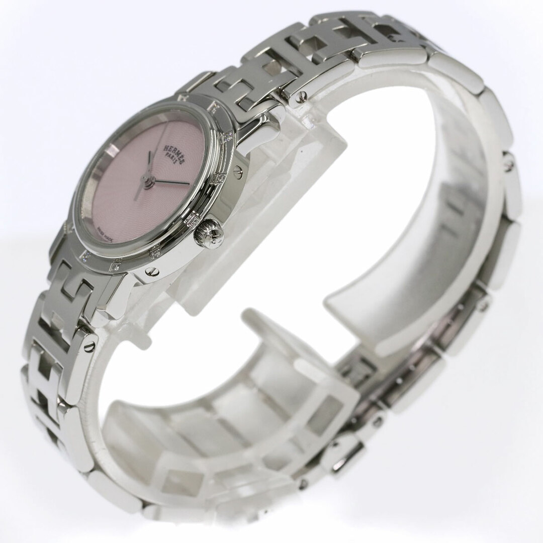 HERMES CL4.230 クリッパーナクレ 12P ダイヤモンド 腕時計 SS SS レディース