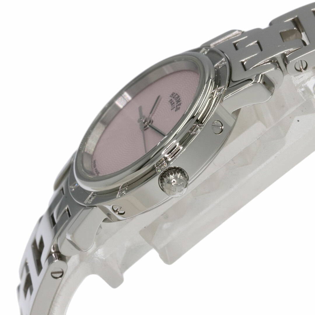 HERMES CL4.230 クリッパーナクレ 12P ダイヤモンド 腕時計 SS SS レディース