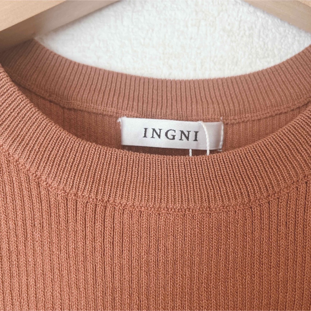 INGNI(イング)の大人気1点限り‼️INGNIノースリーブニット ブラウン トップス Mサイズ レディースのトップス(ニット/セーター)の商品写真