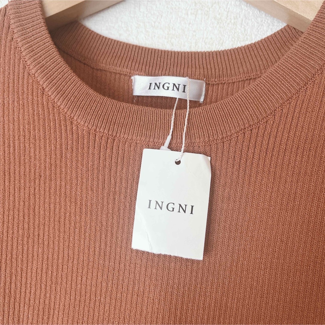 INGNI(イング)の大人気1点限り‼️INGNIノースリーブニット ブラウン トップス Mサイズ レディースのトップス(ニット/セーター)の商品写真