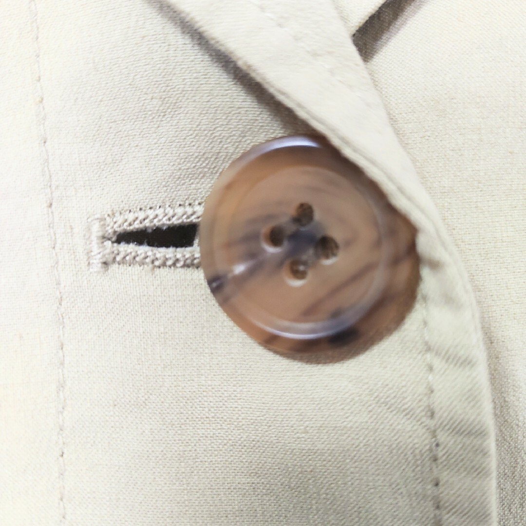 theory(セオリー)の【セオリー】サマージャケット　サイズ0　ベージュ　テーラードジャケット　ボタン3 レディースのジャケット/アウター(テーラードジャケット)の商品写真