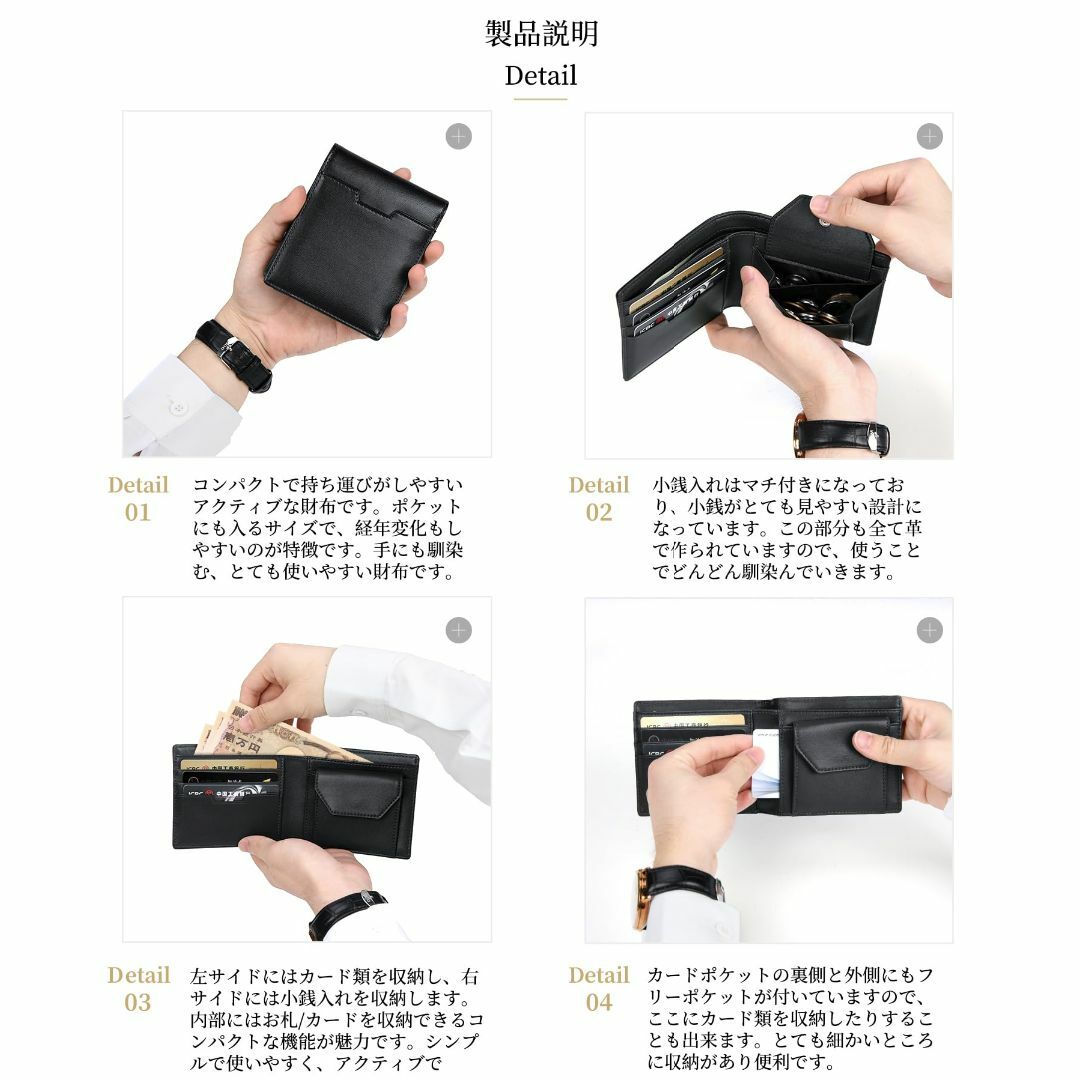 NUBILY 二つ折り財布 メンズ 牛革 カード10枚収納 隠しポケット 大容量の通販 by EASTEEP ☆プロフィール確認お願いします☆|ラクマ 人気商品 財布 二つ折り 大容量 隠しポケット付き