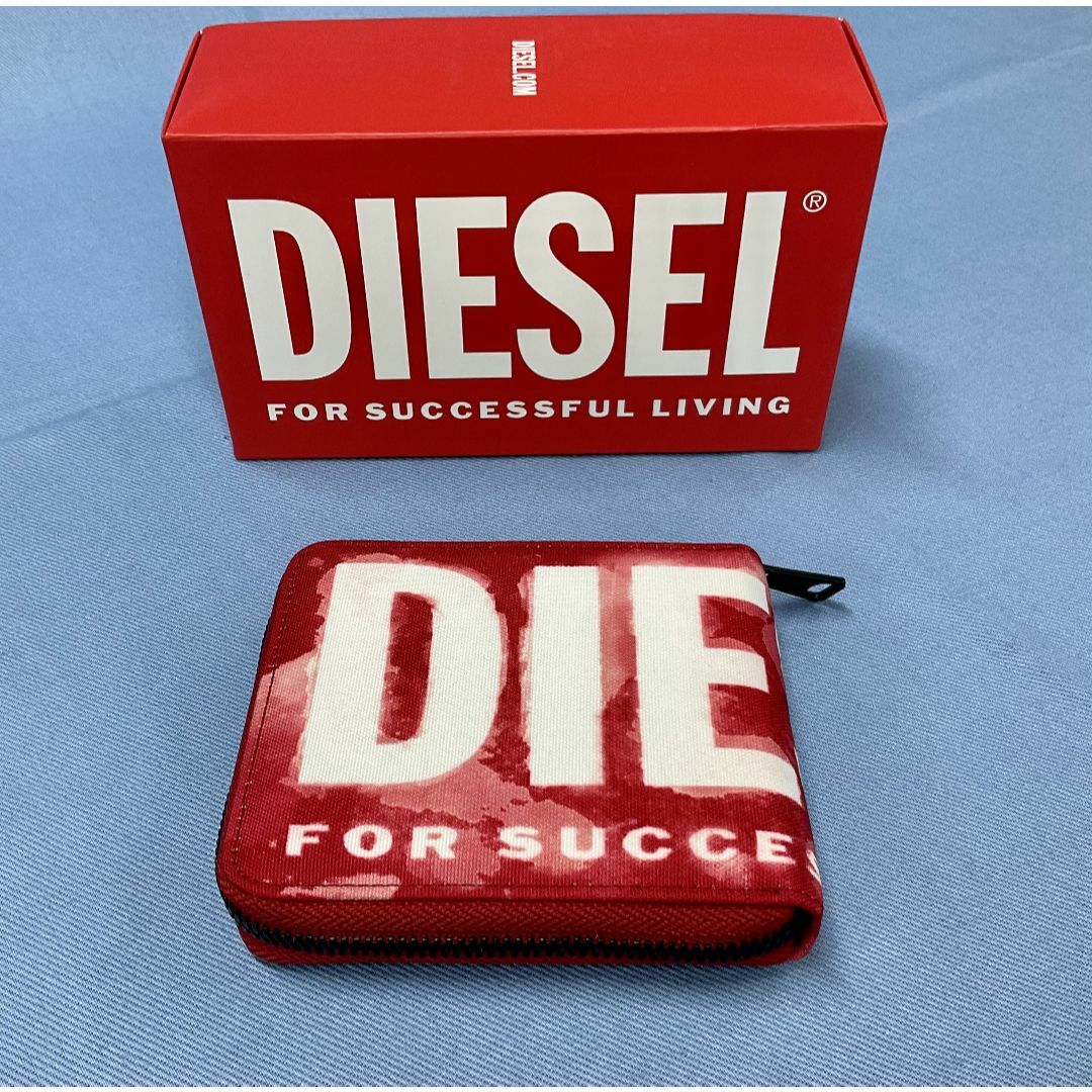 DIESEL - ディーゼル サイフ 11A23 レッド 二つ折りウォレット 新品