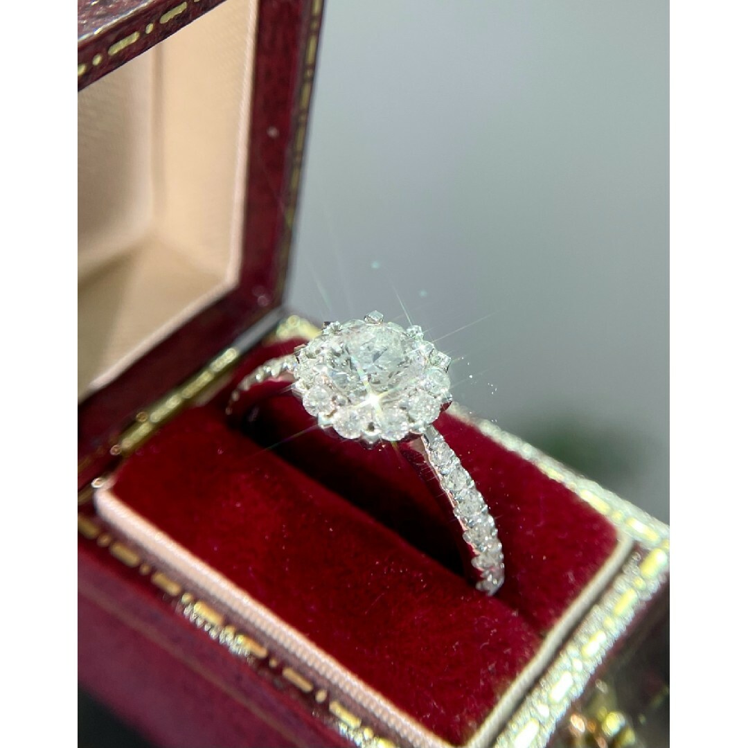 天然ダイヤモンドリング0.9ct　k18 レディースのアクセサリー(リング(指輪))の商品写真