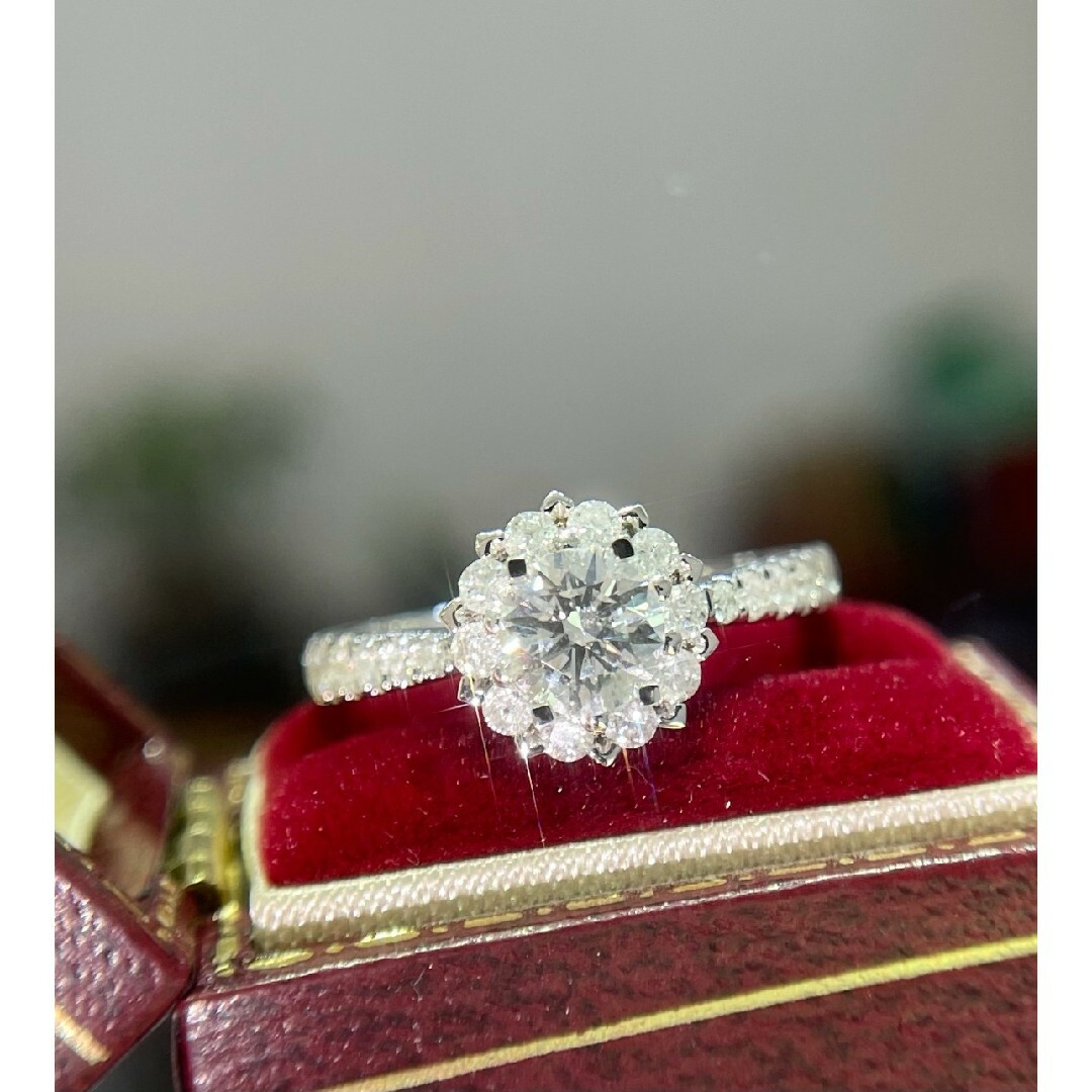 天然ダイヤモンドリング0.9ct　k18 レディースのアクセサリー(リング(指輪))の商品写真