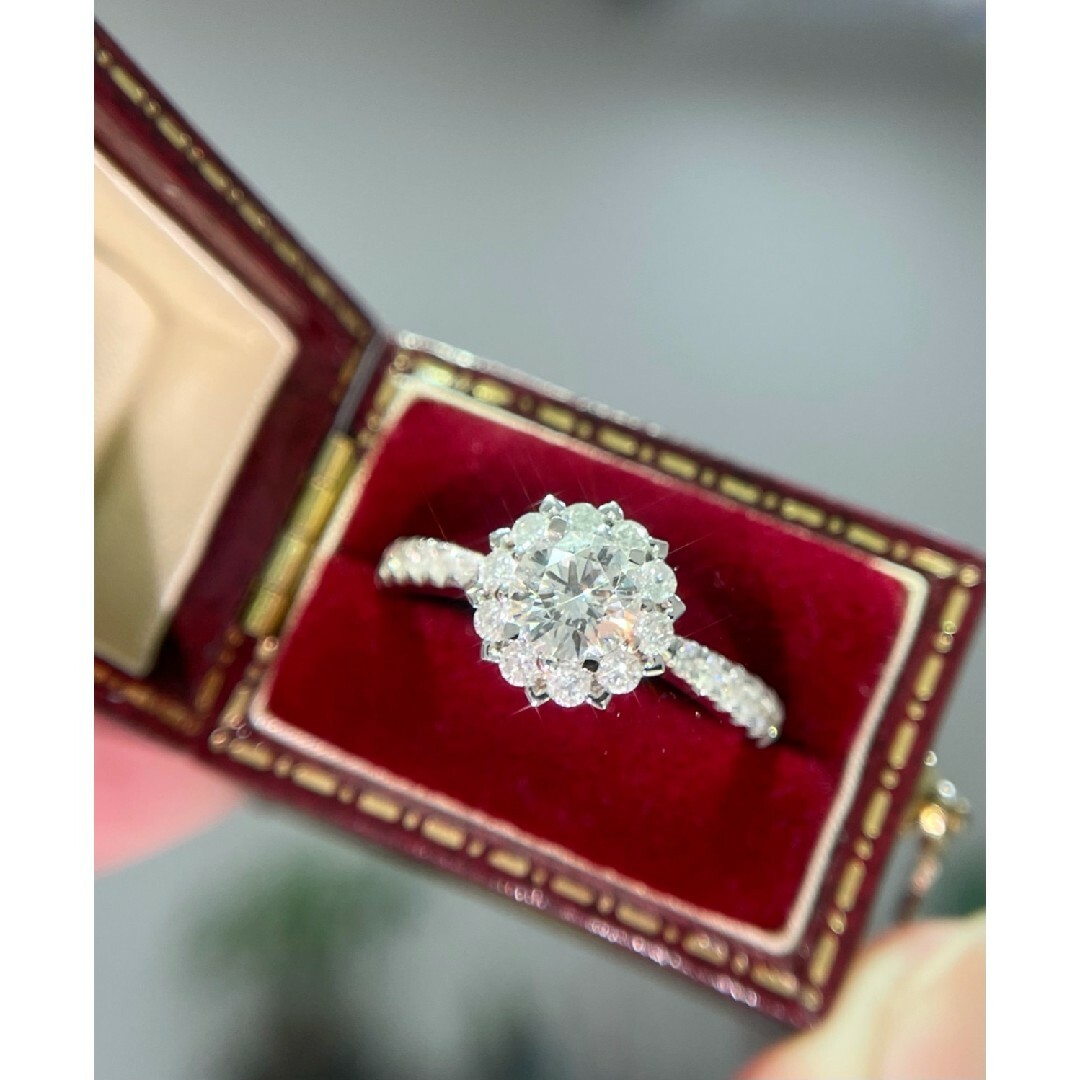 天然ダイヤモンドリング0.9ct　k18 レディースのアクセサリー(リング(指輪))の商品写真
