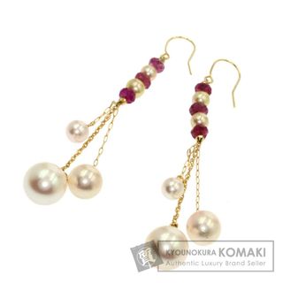 SELECT JEWELRY アコヤパール 真珠 カラーストーン ピアス K18YG ...