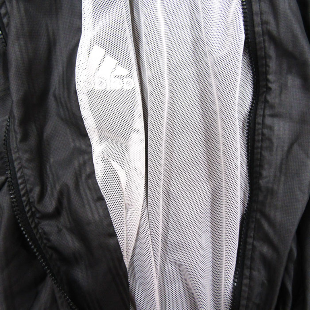 アディダス ナイロンジャケット トラックジャケット 3ストライプス スポーツウエア アウター メンズ Mサイズ ブラック adidas
