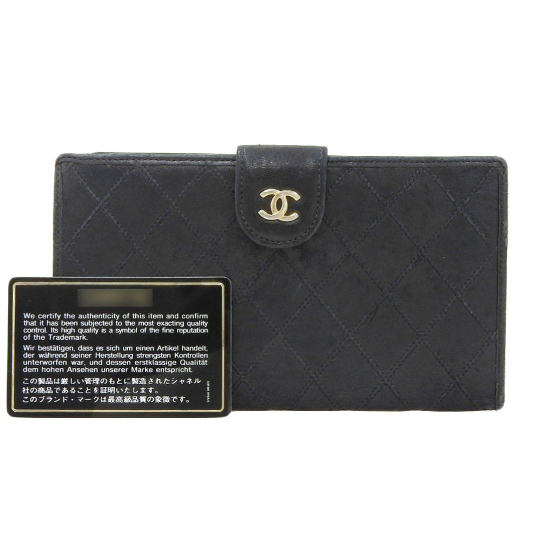 【本物保証】 保付 シャネル CHANEL ココマーク ビコローレ がま口付 長財布 レザー ブラック 黒 シール付 2番台 | フリマアプリ ラクマ