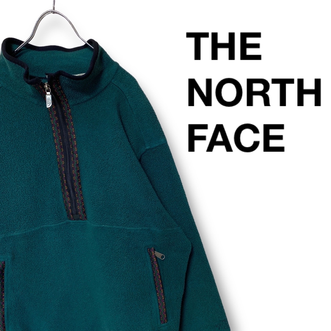 THE NORTH FACE(ザノースフェイス)のTHE NORTH FACE ザノースフェイス フリース ハーフジップ グリーン レディースのトップス(トレーナー/スウェット)の商品写真