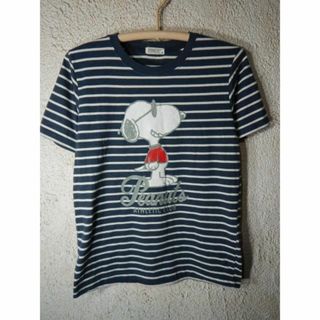 ピーナッツ(PEANUTS)のo6690　ピーナッツ　半袖　ボーダー　スヌーピー　デザイン　tシャツ　人気(Tシャツ(半袖/袖なし))