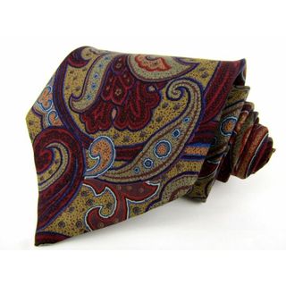 エトロ(ETRO)のエトロ ブランドネクタイ 総柄 ペイズリー シルク 未使用品 メンズ ワインレッド ETRO(ネクタイ)