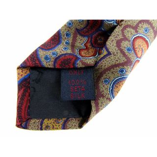 ■新品■未使用■ ETRO エトロ シルク100% ペイズリー柄 ネクタイ ビジネス 紳士 メンズ レッド系×マルチカラー BD9022