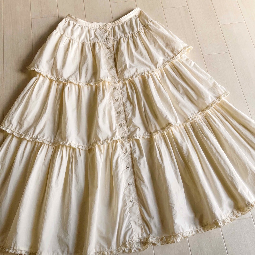 ピンクハウスデニム段々フリルスカート♡美品♡M