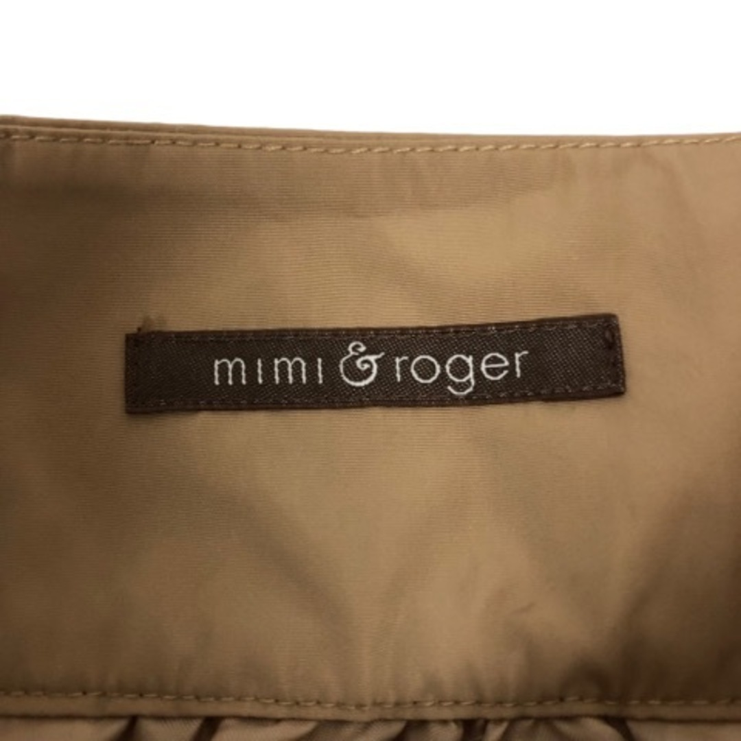 mimi&roger(ミミアンドロジャー)のミミ&ロジャー mimi&roger フレアスカート ミニスカート 無地 茶 レディースのスカート(ミニスカート)の商品写真