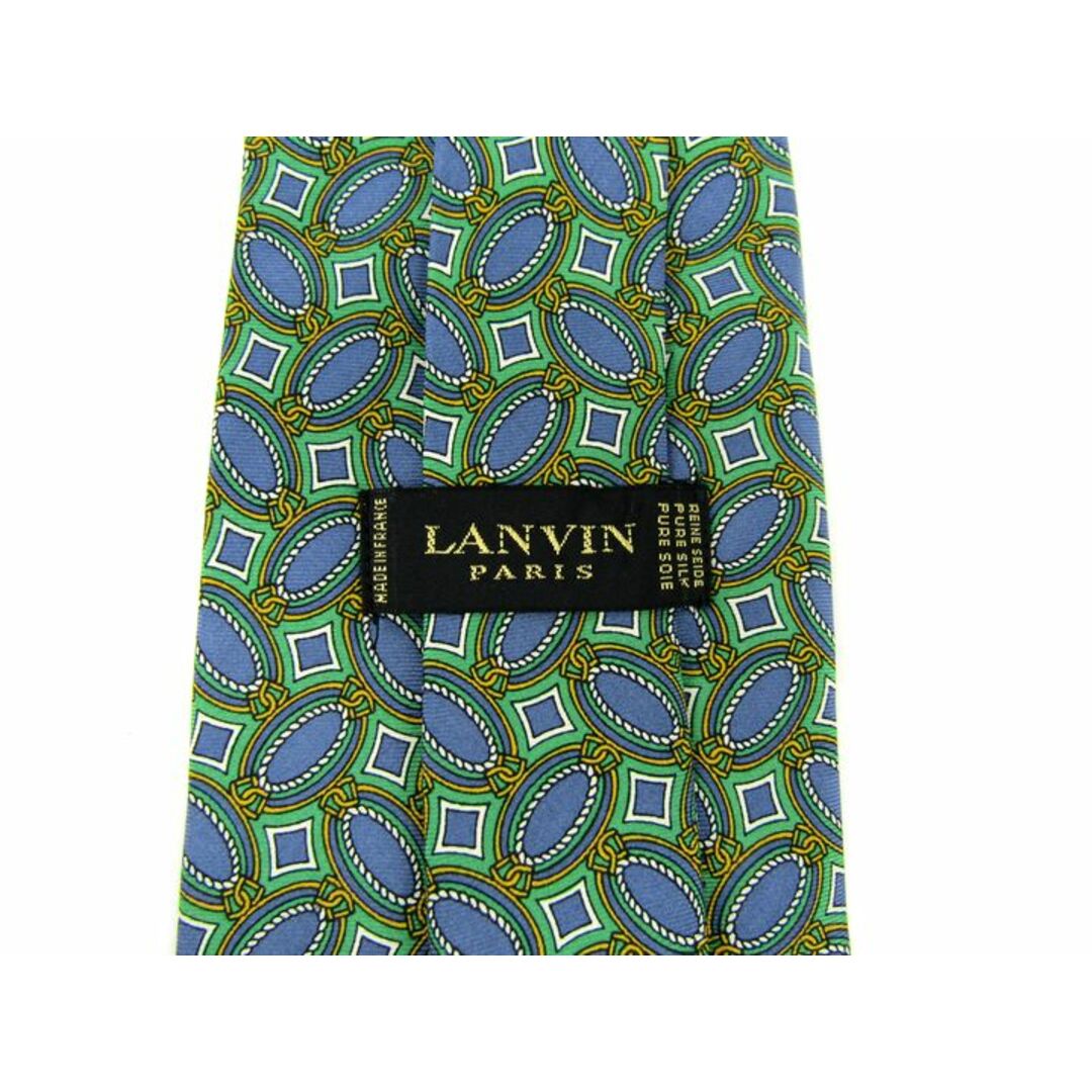 LANVIN(ランバン)のランバン ブランドネクタイ 総柄 シルク フランス製 メンズ グリーン LANVIN メンズのファッション小物(ネクタイ)の商品写真