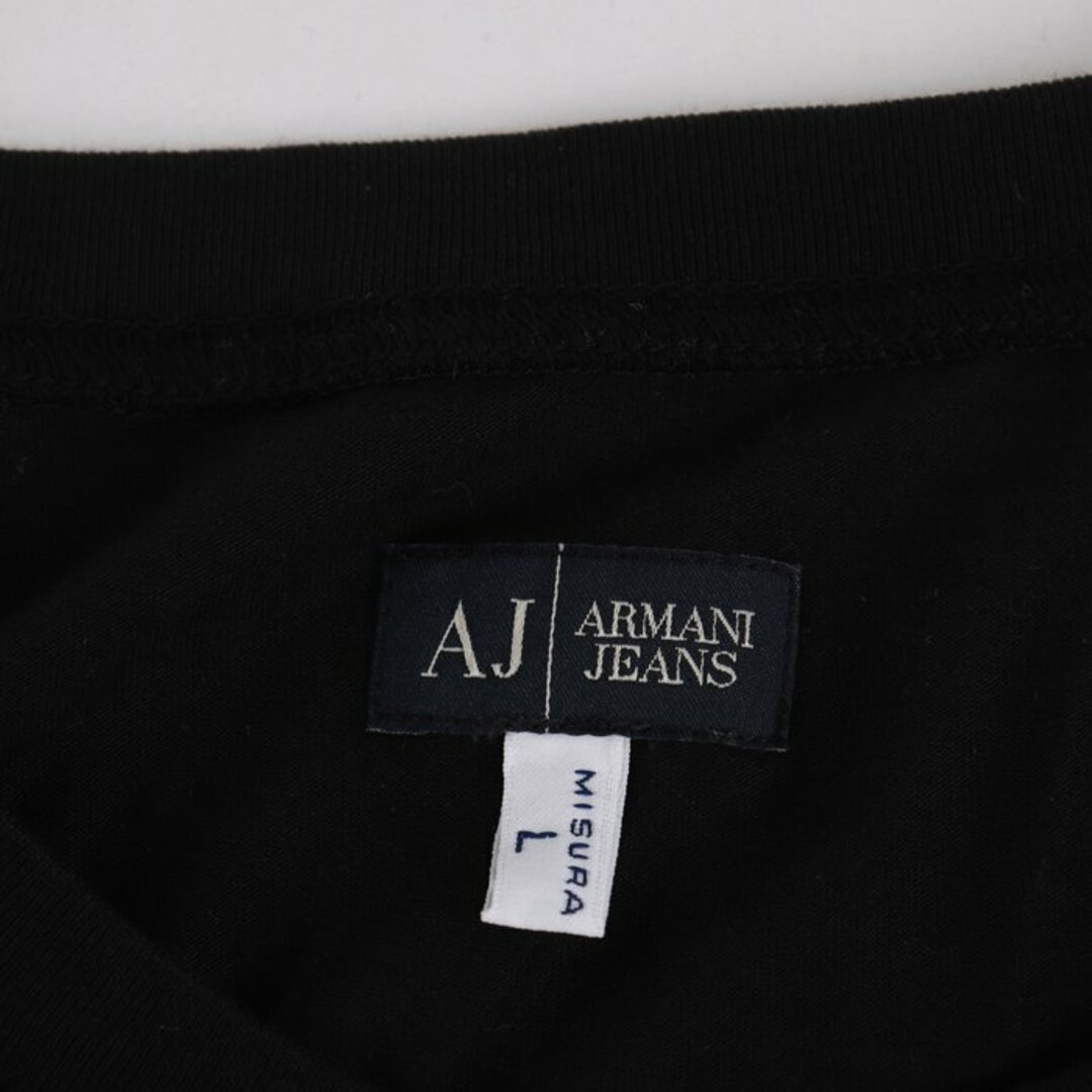 ARMANI JEANS(アルマーニジーンズ)のアルマーニ・ジーンズ Tシャツ 長袖 クルーネック 25 カットソー トップス コットン100％ メンズ Lサイズ ブラック ARMANI JEANS メンズのトップス(Tシャツ/カットソー(七分/長袖))の商品写真