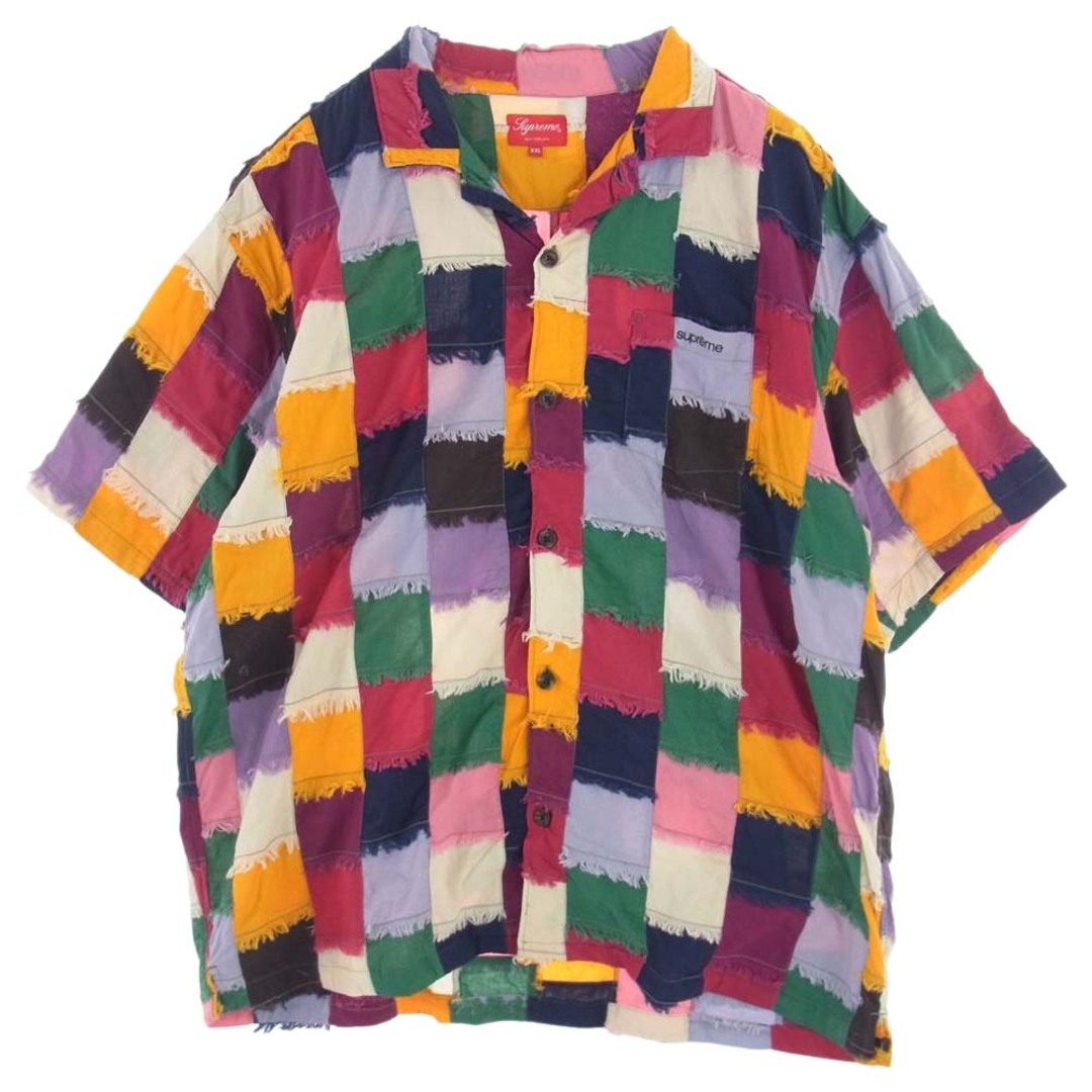 Supreme シュプリーム 半袖シャツ 23SS Patchwork S/S Shirt 半袖 パッチワーク シャツ マルチカラー系 XXL【美品】