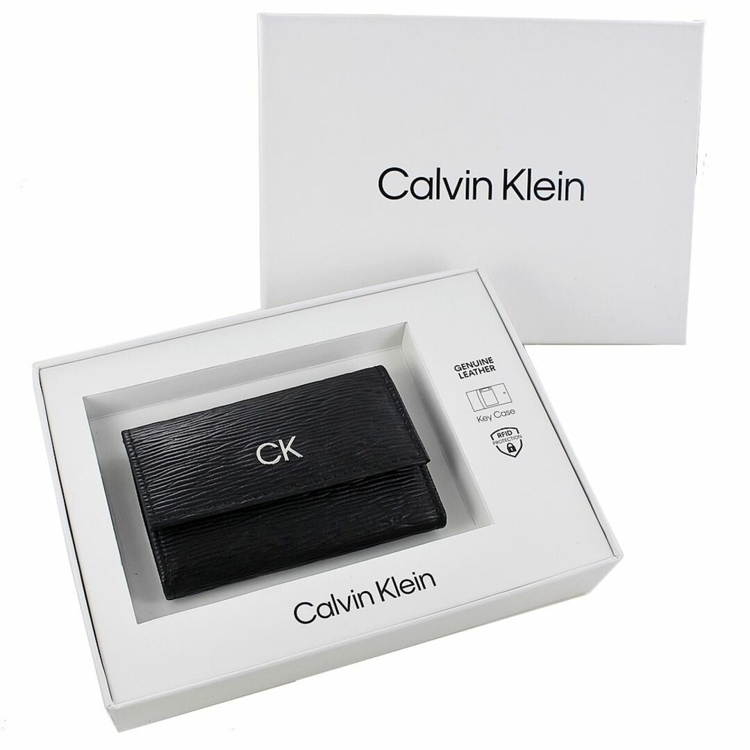 Calvin Klein(カルバンクライン)のカルバンクライン キーケース メンズ ブランド ブラック 誕生日プレゼント 男性 メンズのファッション小物(キーケース)の商品写真