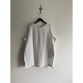新品 nest Robe リネングランジウォッシュ 2wayベスト オフホワイト