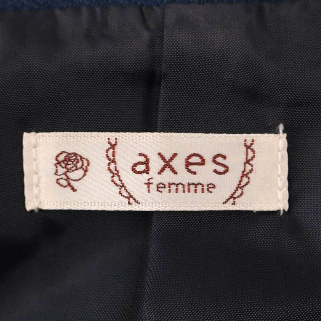 axes femme(アクシーズファム)のアクシーズファム テーラードジャケット ペプラム ストレッチ 無地 アウター フォーマル レディース Mサイズ ネイビー axes femme レディースのジャケット/アウター(テーラードジャケット)の商品写真