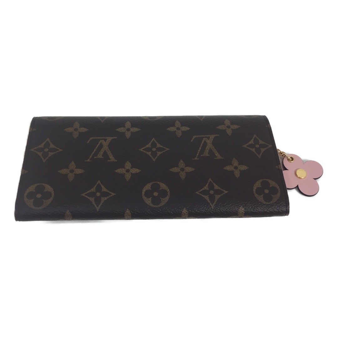 ルイヴィトン　ポルトフォイユ エミリー　長財布　花　LOUIS VUITTON