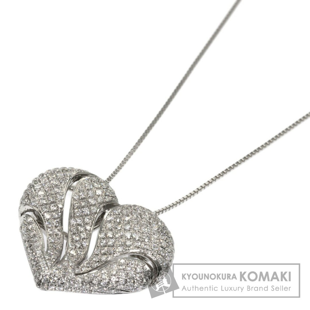 SELECT JEWELRY ハートモチーフ ダイヤモンド ネックレス K18WG レディース