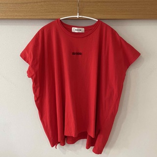 ズッカ(ZUCCa)のzucca  ロゴTシャツ　赤(Tシャツ(半袖/袖なし))