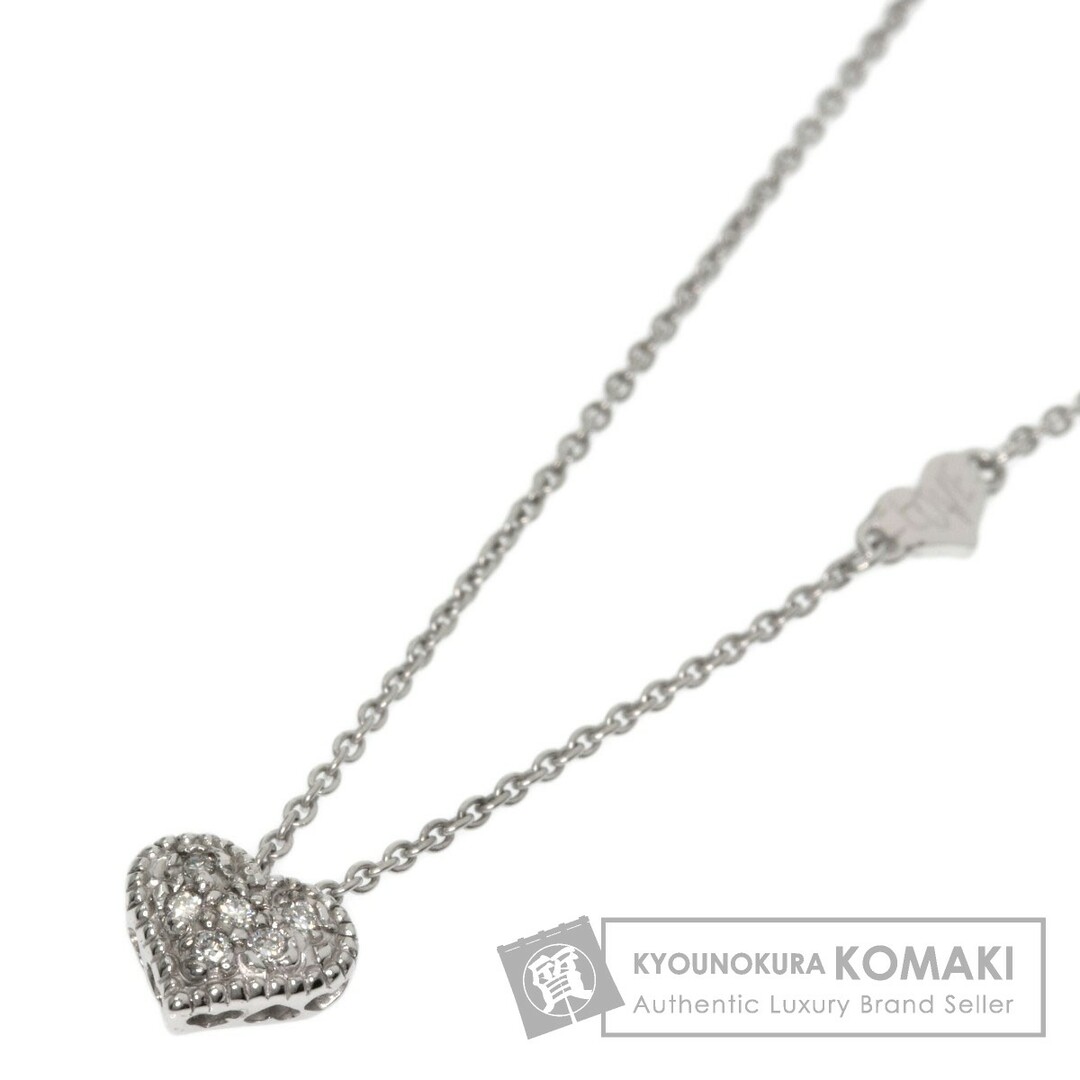 K18WGサイズSTAR JEWELRY LOVE ダイヤモンド ネックレス K18WG レディース