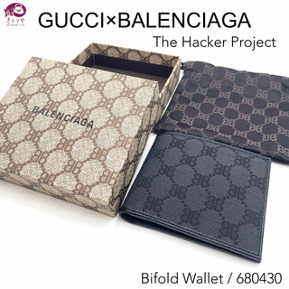 グッチ(Gucci)のグッチ × バレンシアガ ハッカープロジェクト 680430 折財布 キャンバス(折り財布)