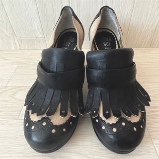 アナスイ(ANNA SUI)のアナスイ　ハイヒール　23.0cm相当　SIZE3　ブラック　ベージュ(ハイヒール/パンプス)