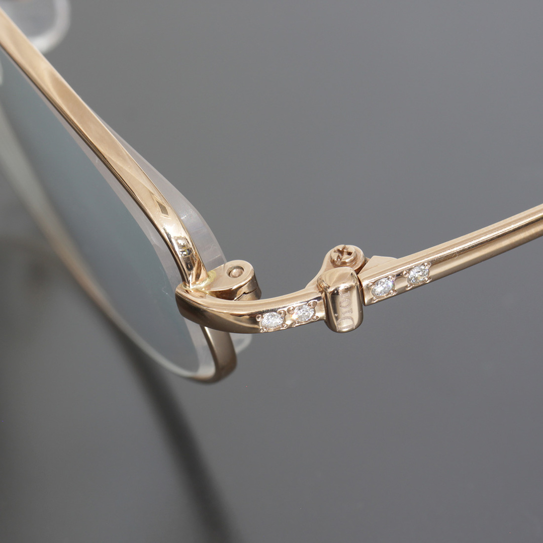 ディオール ダイヤ 眼鏡 メガネ K18 ピンクゴールド Dior E0456 4