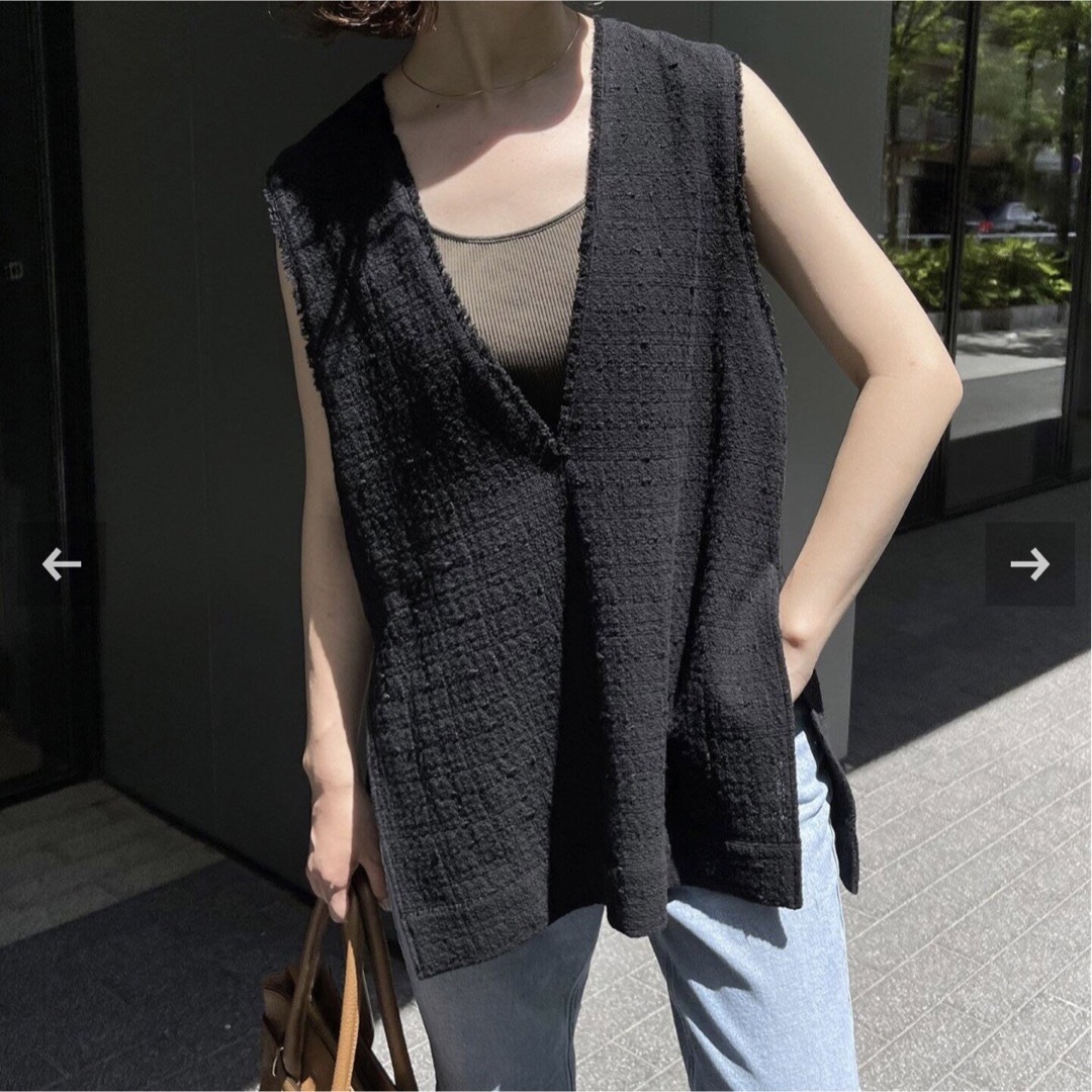 Spick and Span ツイードベスト ブラック | livro.funcionalink.com.br