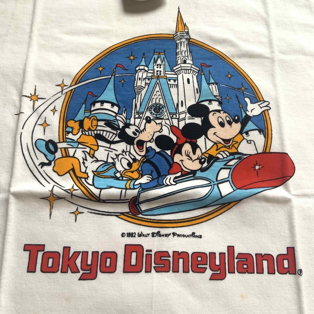 未使用★ディズニーランド開園初期Tシャツ★ホワイト★M