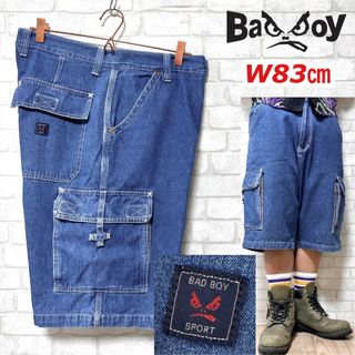 バッドボーイ(BADBOY)のBADBOY バッドボーイ ワイド デニムカーゴショーツ デニムハーフパンツ(ショートパンツ)