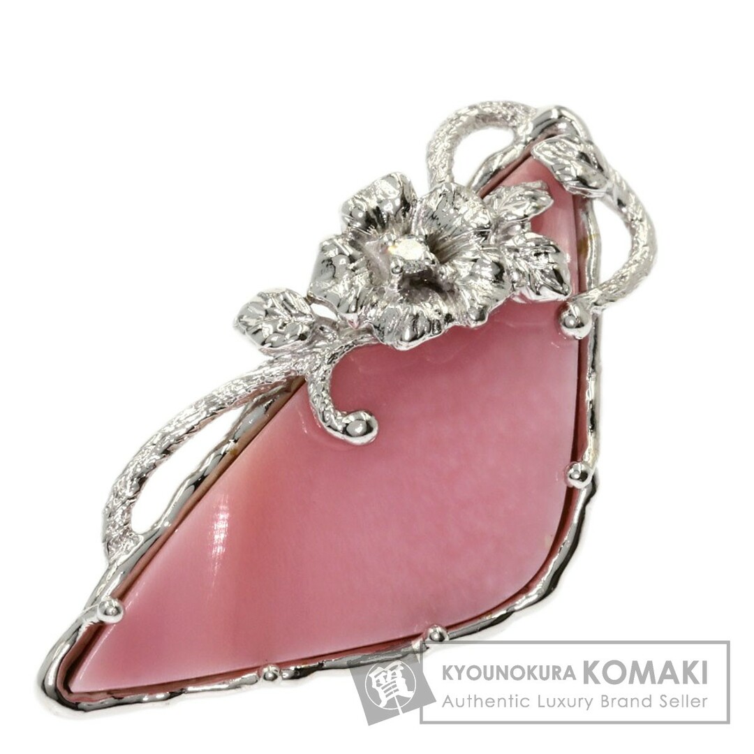 SELECT JEWELRY コンクシェル ダイヤモンド ペンダントトップ K18WG レディース