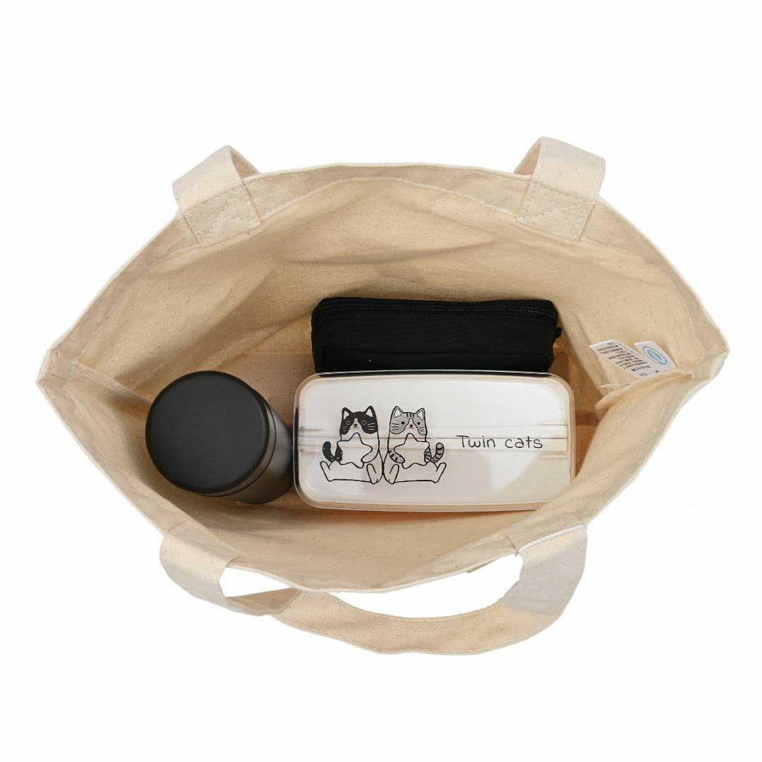 トートバッグ ランチバッグ キャンバス 綿100 無地 着画有 S メルロー メンズのバッグ(トートバッグ)の商品写真