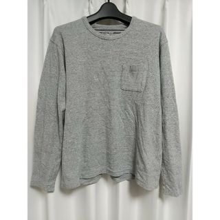 グローバルワーク(GLOBAL WORK)のGLOBAL WORK ポケット 長袖 Tシャツ Ｌ グレー グローバルワーク(Tシャツ/カットソー(七分/長袖))