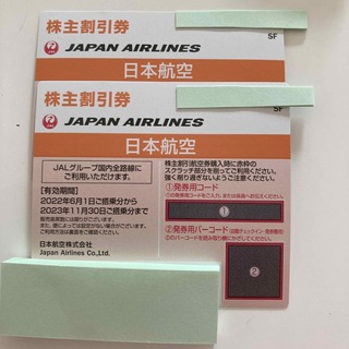 ジャル(ニホンコウクウ)(JAL(日本航空))のJAL(日本航空)株主割引券 2枚(その他)