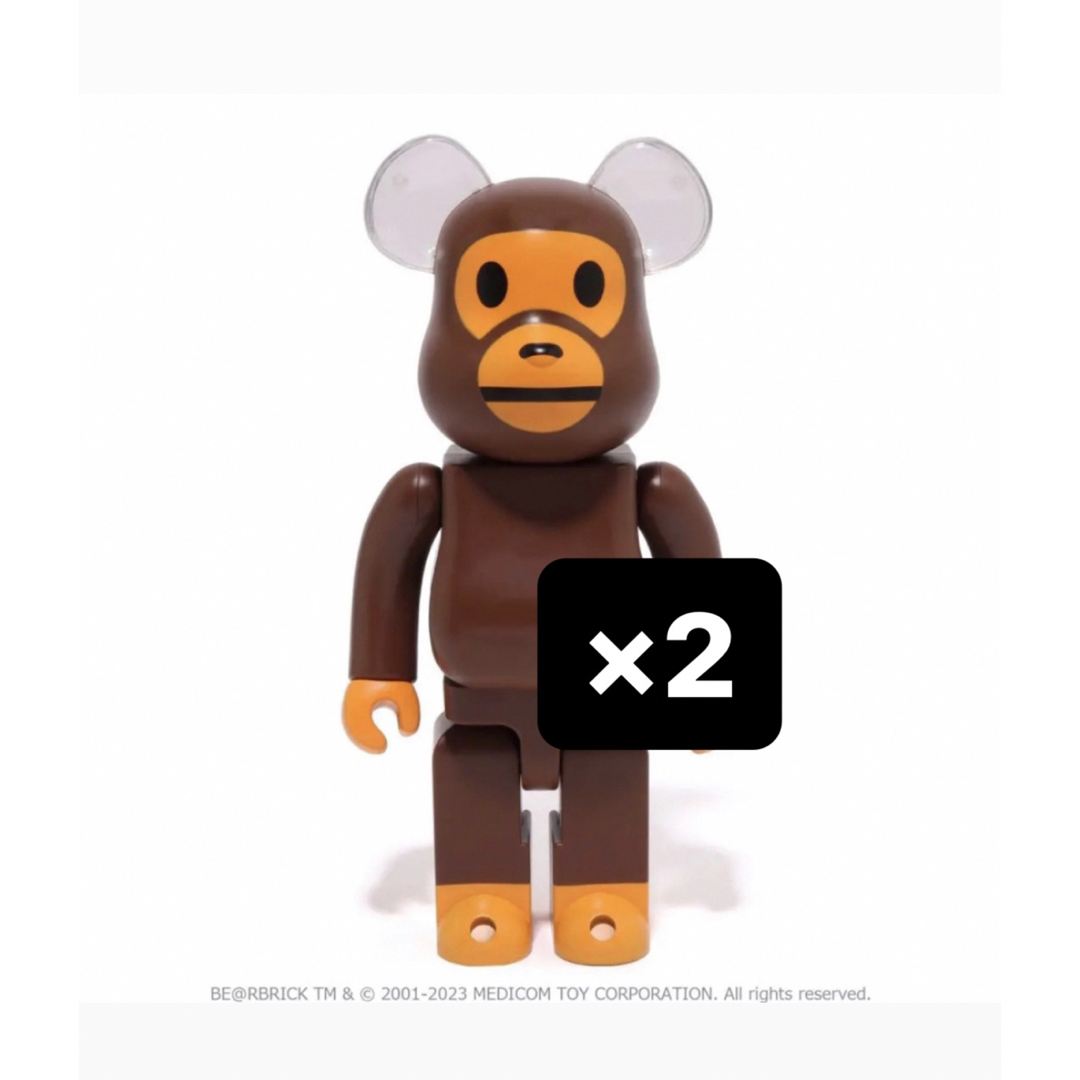 BE@RBRICK BABY MILO EAR CLEAR 400％ ×2