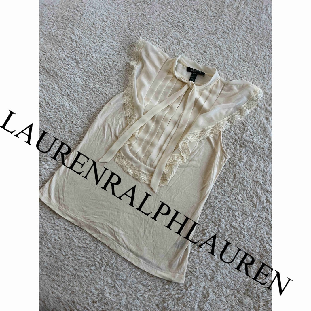 POLO RALPH LAUREN(ポロラルフローレン)の美品　ポロ　ラルフローレン　ローレン　ペティート　ノースリーブ　トップス　人気 レディースのトップス(シャツ/ブラウス(半袖/袖なし))の商品写真