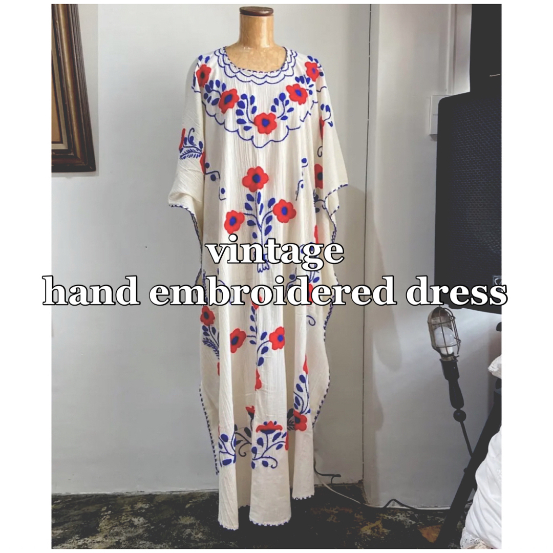 【SALE】vintage hand embroidered dress古着屋にて購入◻︎アイテム