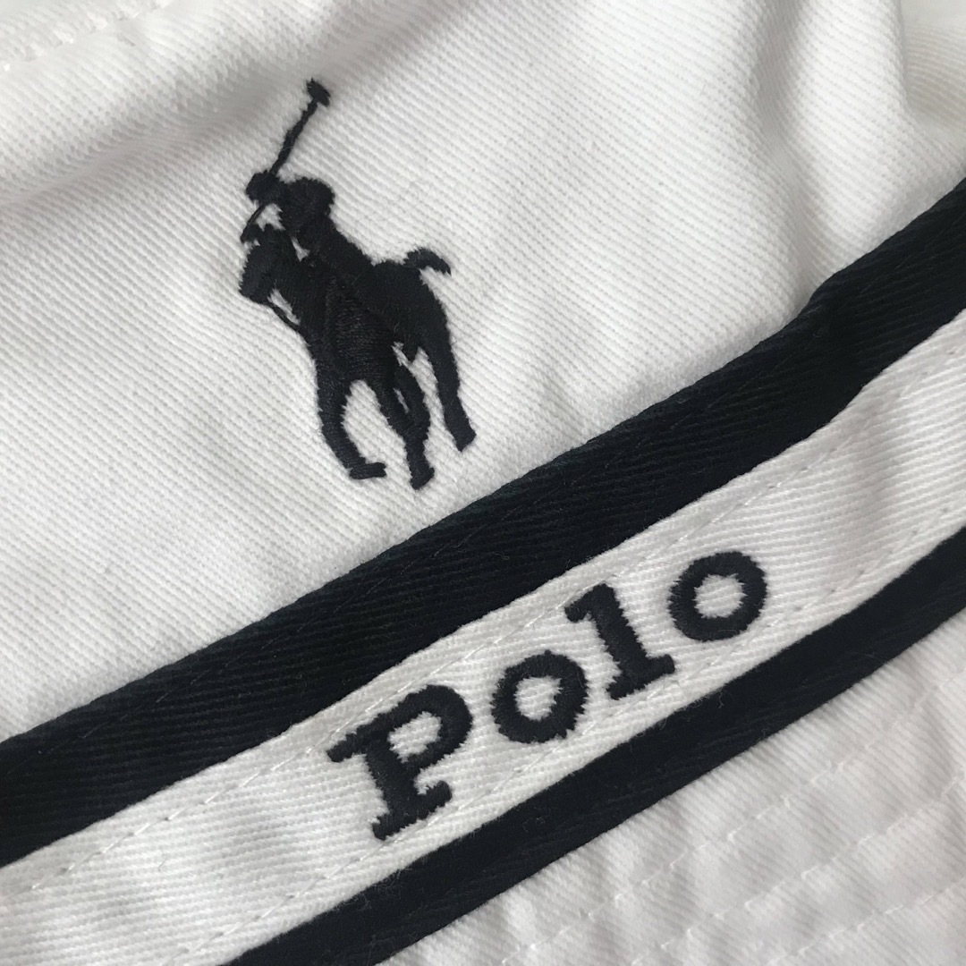 POLO RALPH LAUREN(ポロラルフローレン)のレア 新品 ポロラルフローレン USA バケット ハット 帽子 白 S/M レディースの帽子(ハット)の商品写真