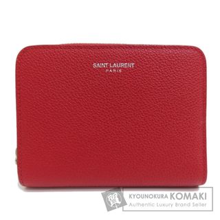 サンローラン(Saint Laurent)のSAINT LAURENT ロゴ 二つ折り財布（小銭入れあり） レザー レディース(財布)