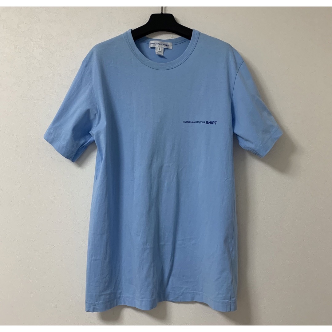 商品説明コムデギャルソンシャツ ライトブルー パステルカラー Tシャツ カットソー XL