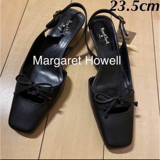 マーガレットハウエル(MARGARET HOWELL)の新品 17850円 Margaret Howellパンプス 23.5 ブラック(ハイヒール/パンプス)